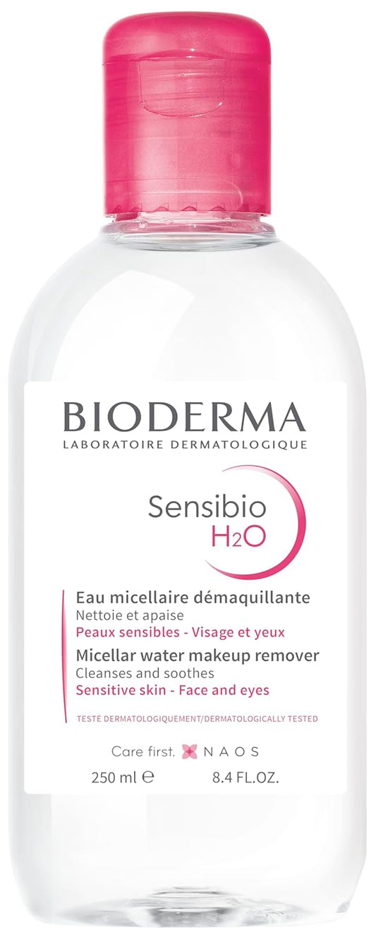 Bioderma Sensibio H2O Daily Soothing Cleanser, Make up Pollution & Impurities Remover Face Eyes Sensitive skin, 250ml