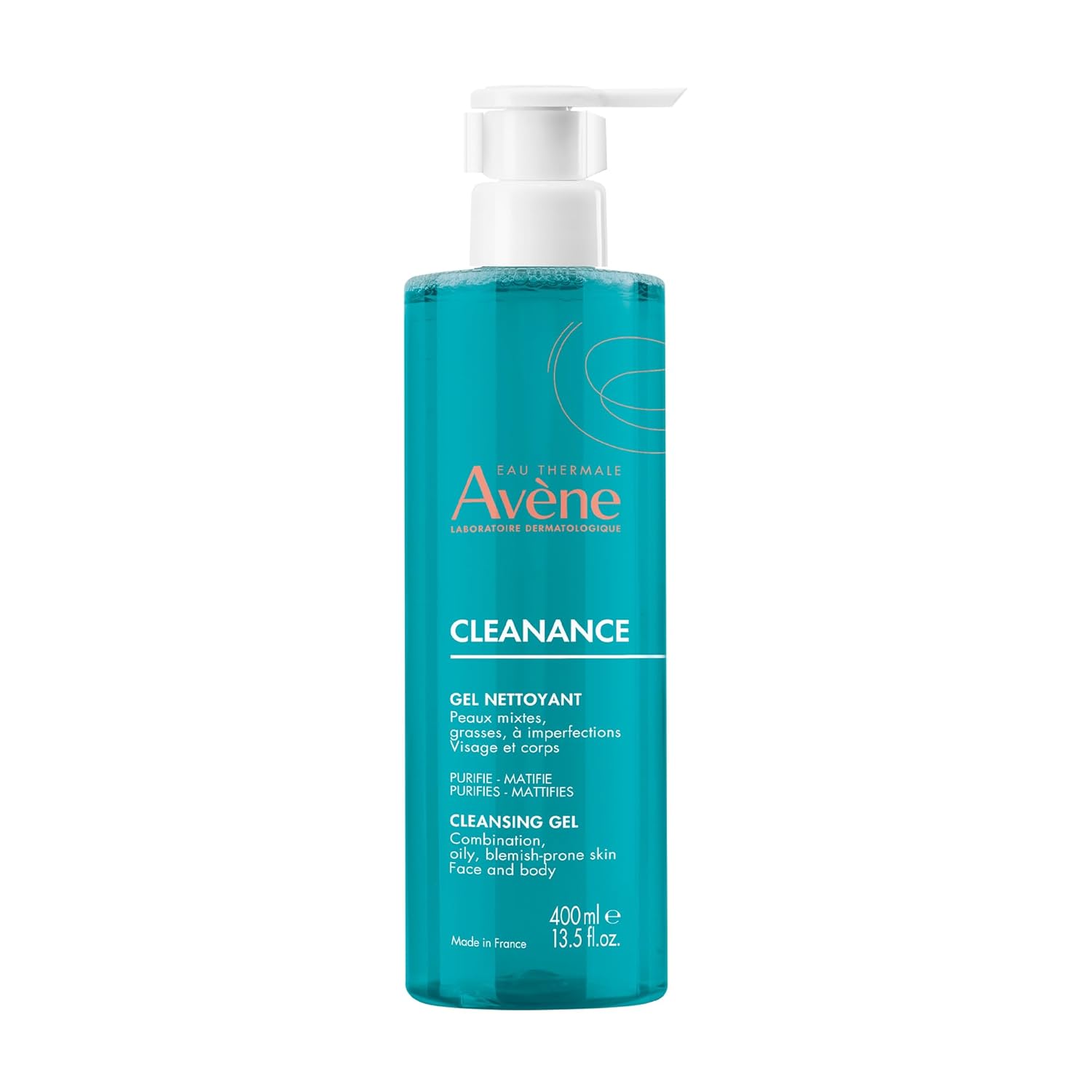 Avene Cleanance Cleansing Gel 400ml I Face wash for Oily, Acne, Sensitive, Blemish Prone Skin I Foaming Gel Gentle Skin Cleanser I Purifies and Mattifies Skin I Reduces blackheads and Sebum Production