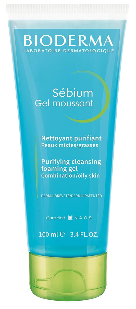 Bioderma Sebium Gel Moussant Purifying Cleansing Foaming Gel Combination To Oily Skin, 100ml