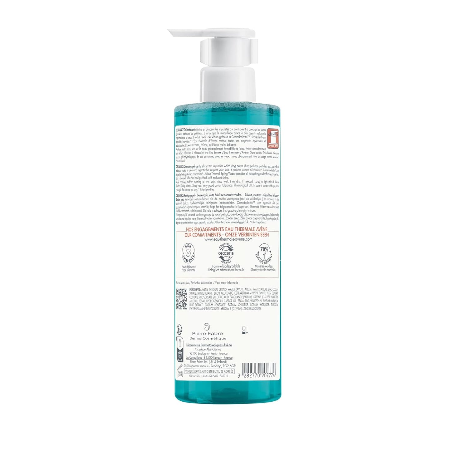 Avene Cleanance Cleansing Gel 400ml I Face wash for Oily, Acne, Sensitive, Blemish Prone Skin I Foaming Gel Gentle Skin Cleanser I Purifies and Mattifies Skin I Reduces blackheads and Sebum Production