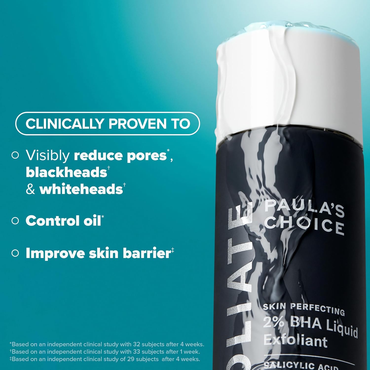 Paula's Choice-Skin Perfecting 2% BHA Liquid Salicylic Acid Exfoliant-Facial Exfoliant for Blackheads, Enlarged Pores, Wrinkles, Fine Lines